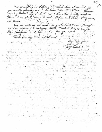 Last page of the April 19, 1976 letter, signed Roger Posadas